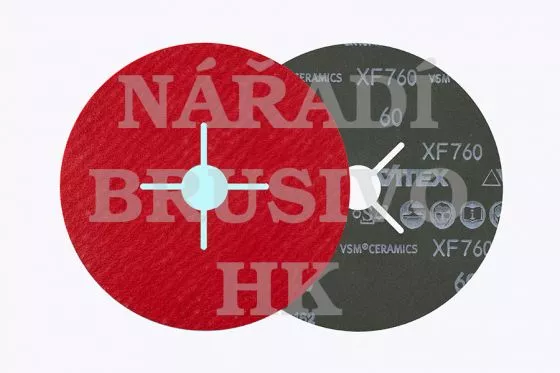 Fíbrový brusný disk kotouč 150x22 P 60 XF760 s keramickým brusným zrnem na nerez a ocel VSM