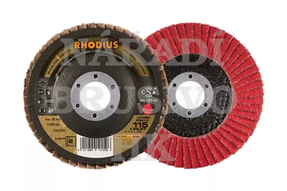 Lamelový kotouč 125x22,23 P 80 JUMBO SPEED G TOPline talířový na nerez, ocel Rhodius