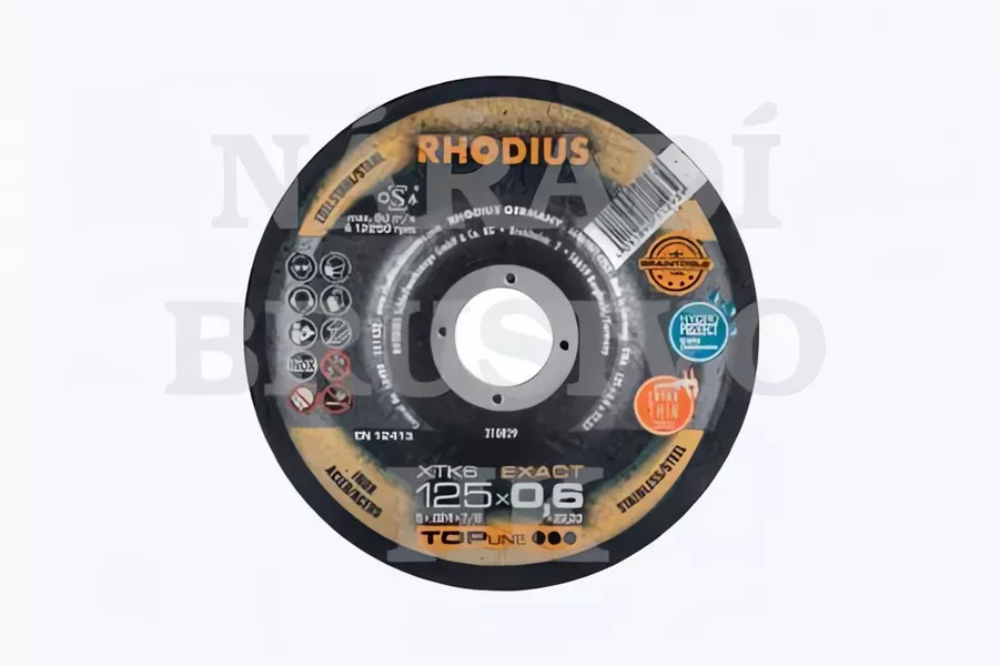 Řezný kotouč 125x0,6x22,23 XTK6 Exact TOPline na nerez a ocel AKCE NA 400 KS Rhodius