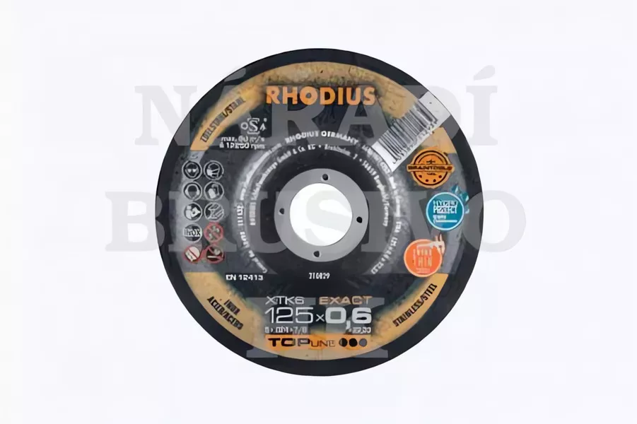 Řezný kotouč 125x0,6x22,23 XTK6 Exact TOPline na nerez a ocel AKCE NA 600 KS Rhodius