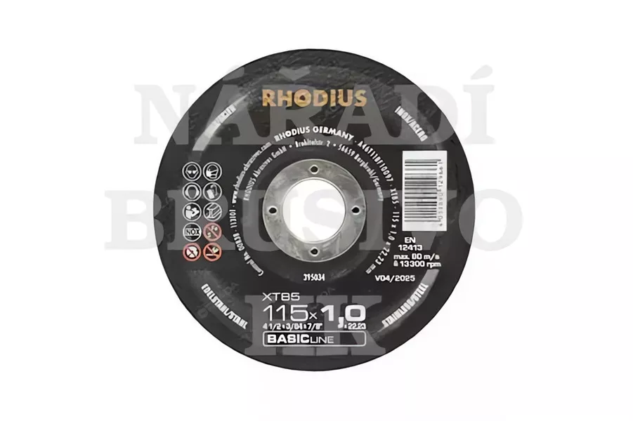 Řezný kotouč 125x1,0x22,23 XT85 BASICline na nerez a ocel AKCE NA 1500 KS Rhodius