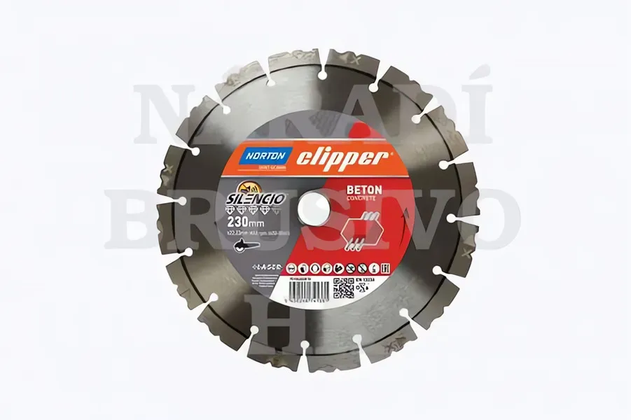 Diamantový kotouč 125x22,23 PRO SILENCIO na beton, armovaný beton, cihly, zámkovou dlažbu Norton Clipper