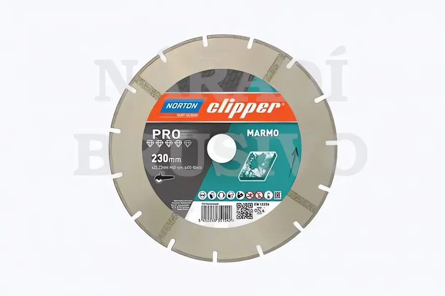 Diamantový kotouč 350x25,4 PRO MARMO na kompaktní přírodní kámen, plast, kompozitní materiály, pryskyřice Norton Clipper